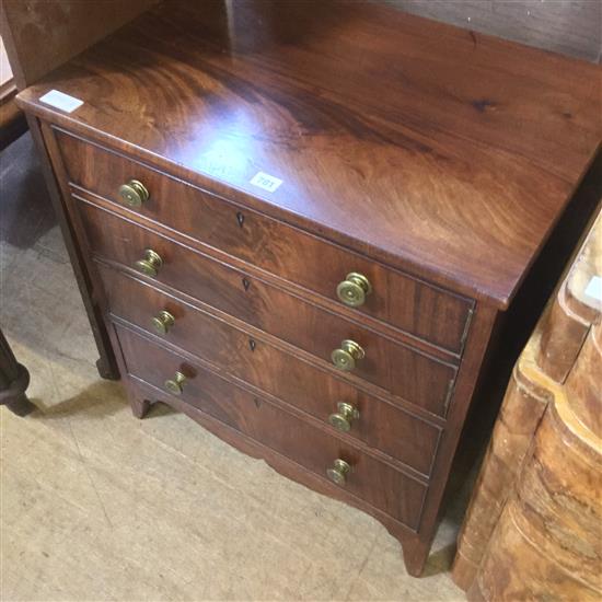 Regency mahogany converted commode chest